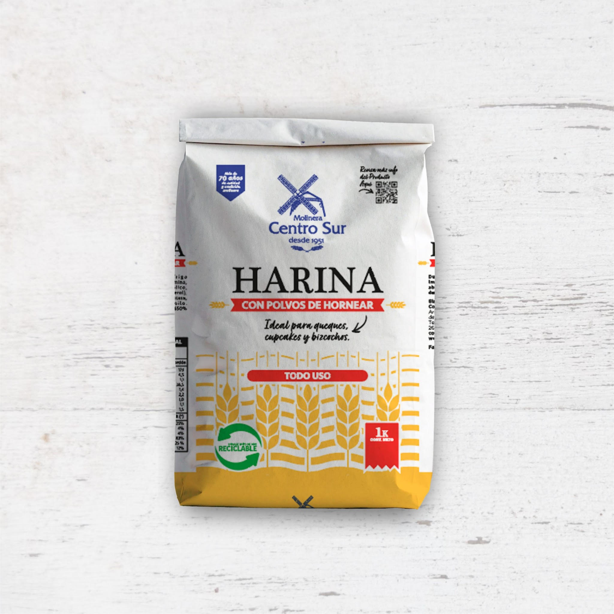HARINA -con polvos para hornear 1kg - Abarrotes