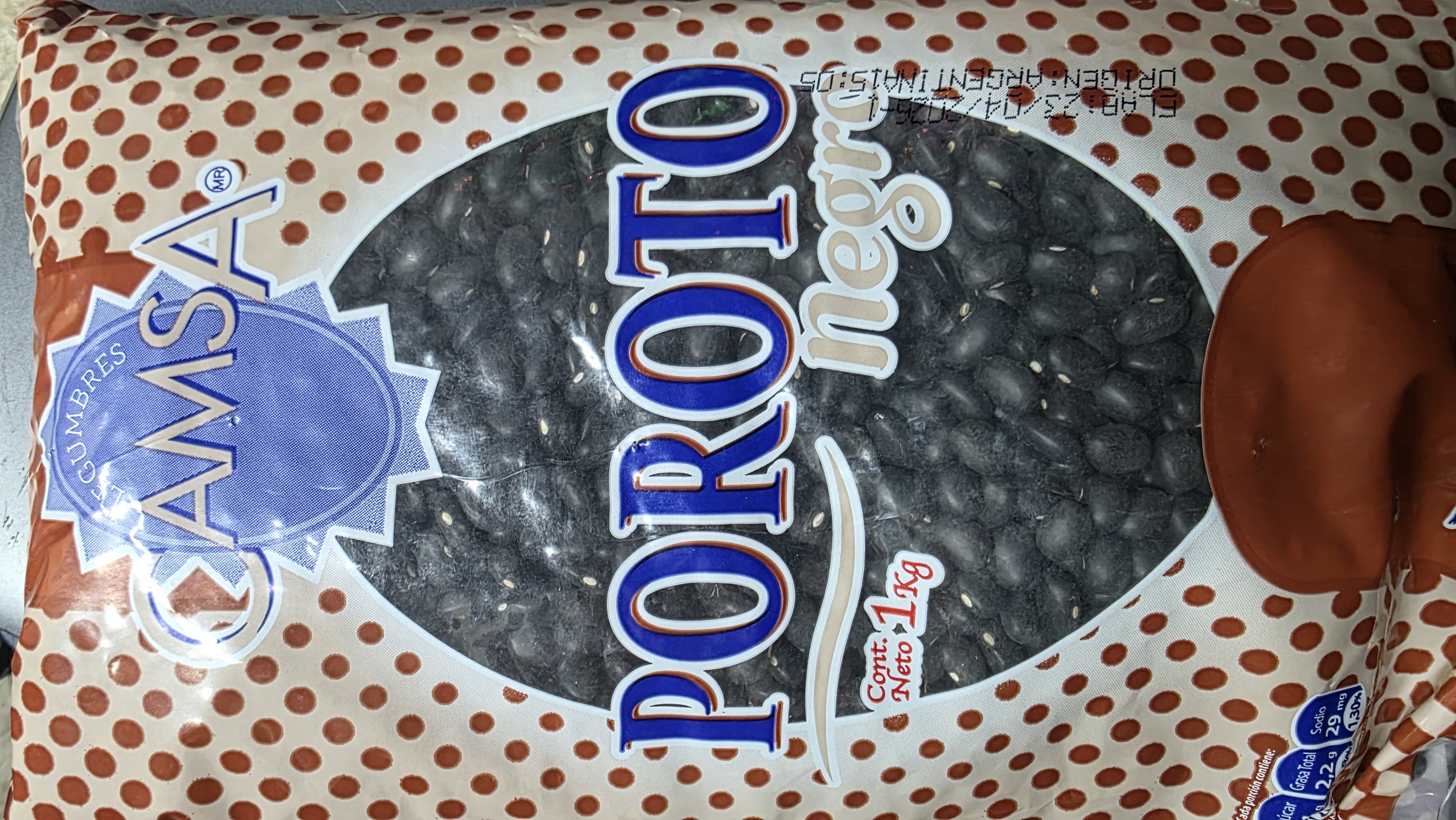 Poroto negro 1kg camsa - Abarrotes