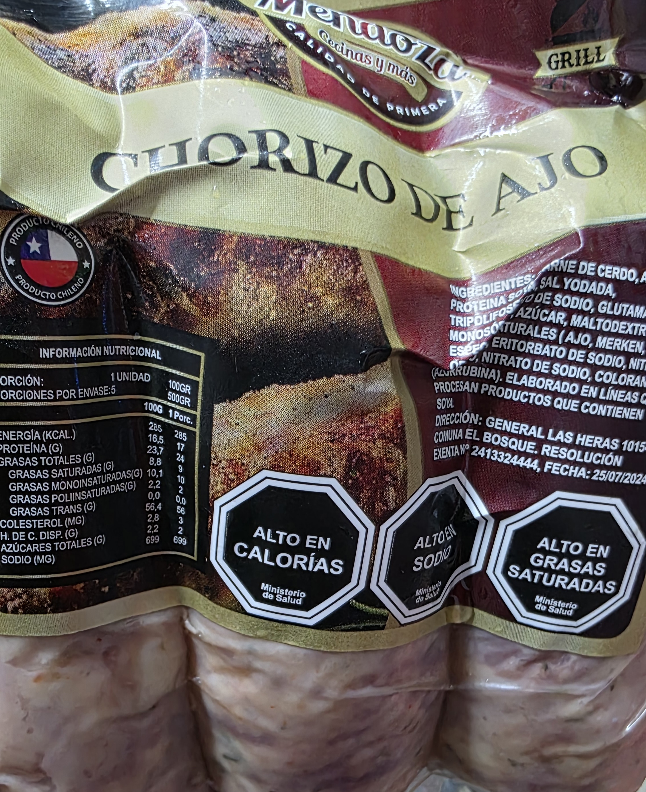 Chorizo ajo - EMBUTIDOS