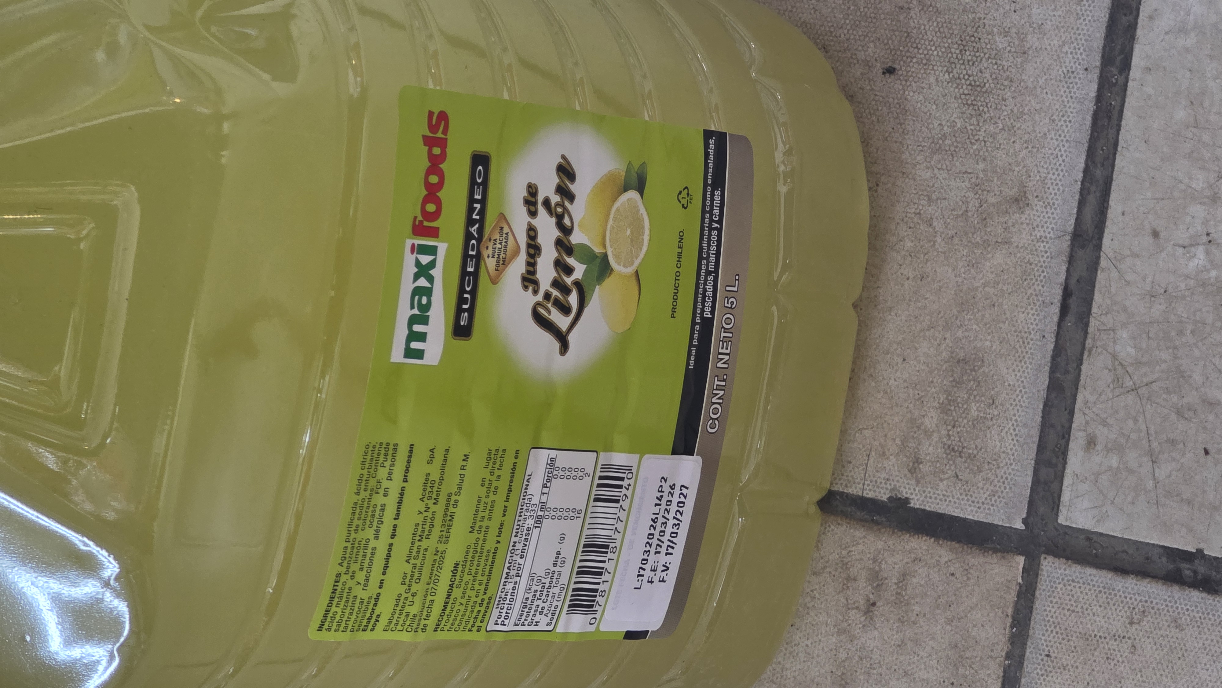 Jugo limon maxi foods - Abarrotes