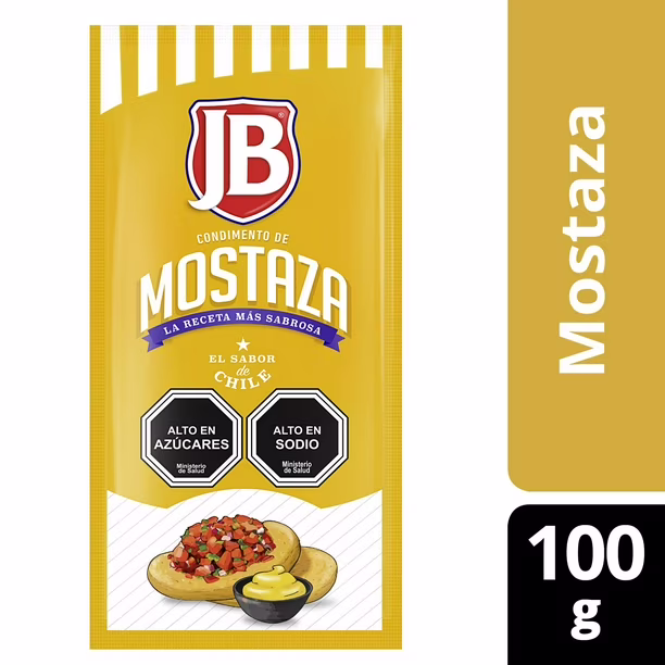 MOSTAZA JB SACHET 100 GR - ADEREZOS