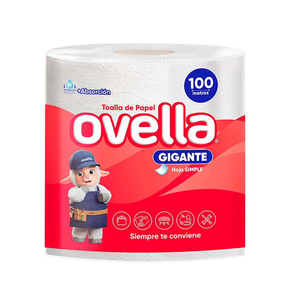 TOALLA OVELLA 100 MTS GIGANTE - Aseo